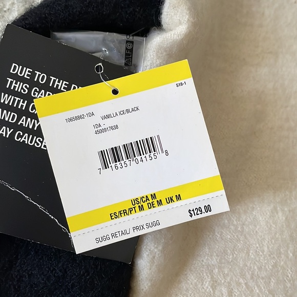 Kasper Open Front Colorblock Cardigan Womens Medium Black White Wool Old Money - Picture 3 of 10